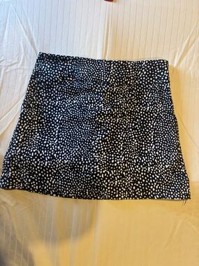 Polka Dot Black & White Mini Skort